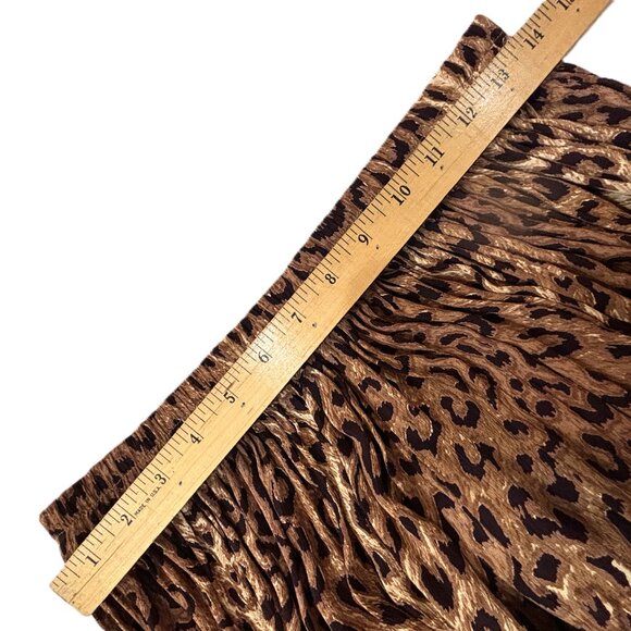 The Avenue Y2K Leopard Print Boho Crinkle Skirt VTG - Picture 4 of 6